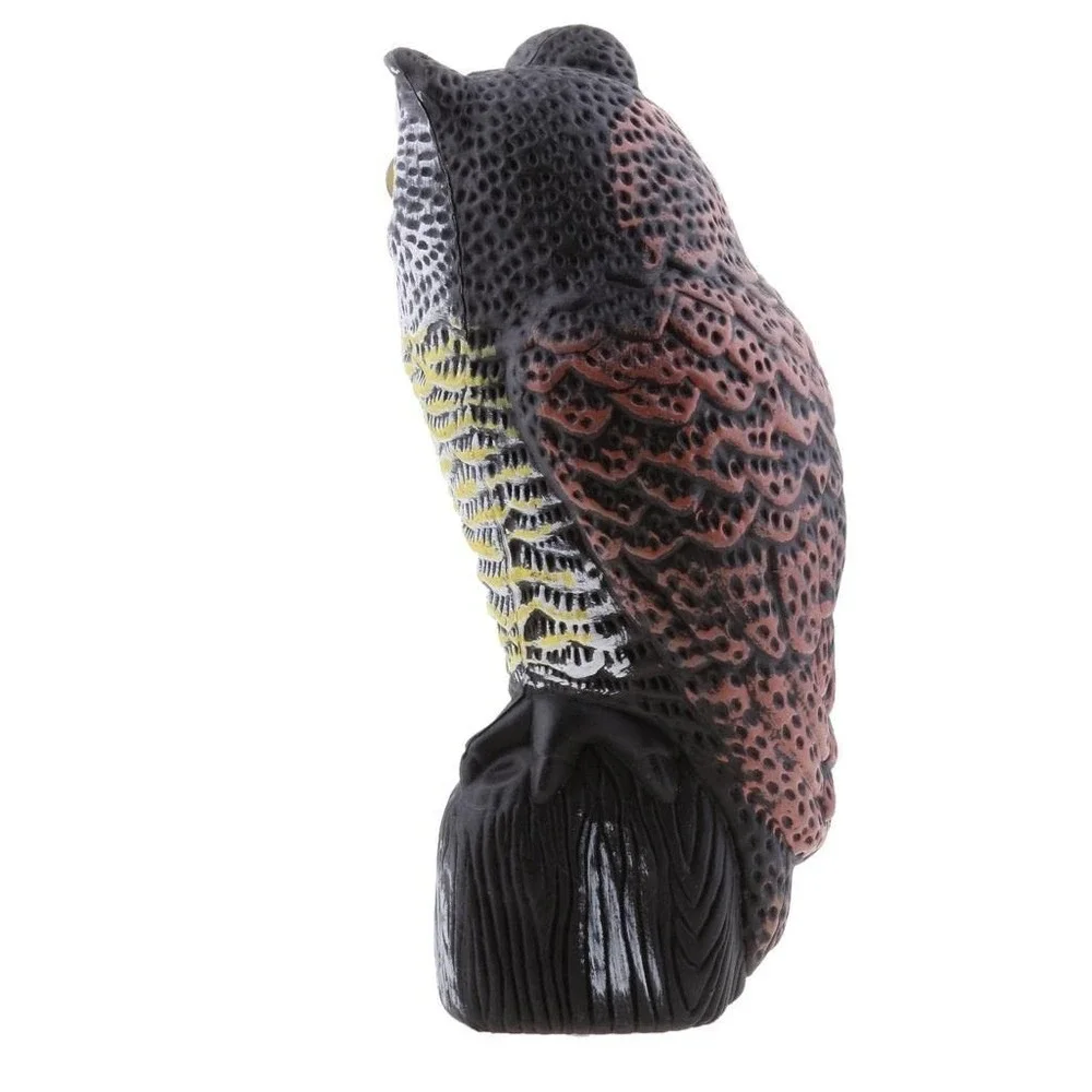 Plastic Owl Decoy Bird Control Garden Yard Outdoor‎ with Rotating Head